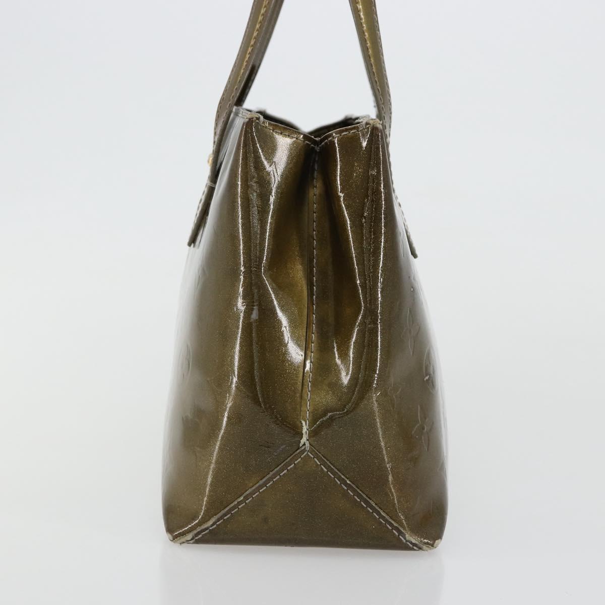 LOUIS VUITTON Monogram Vernis Wilshire PM Bag Gris Art Deco M91627 Auth 181471