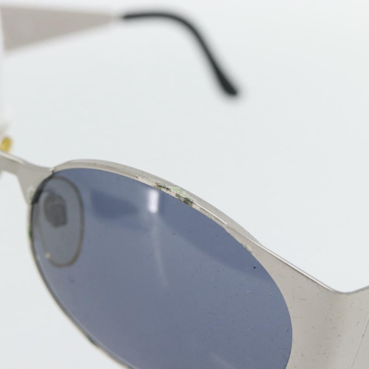 CHANEL Sunglasses metal Silver CC Auth 181482