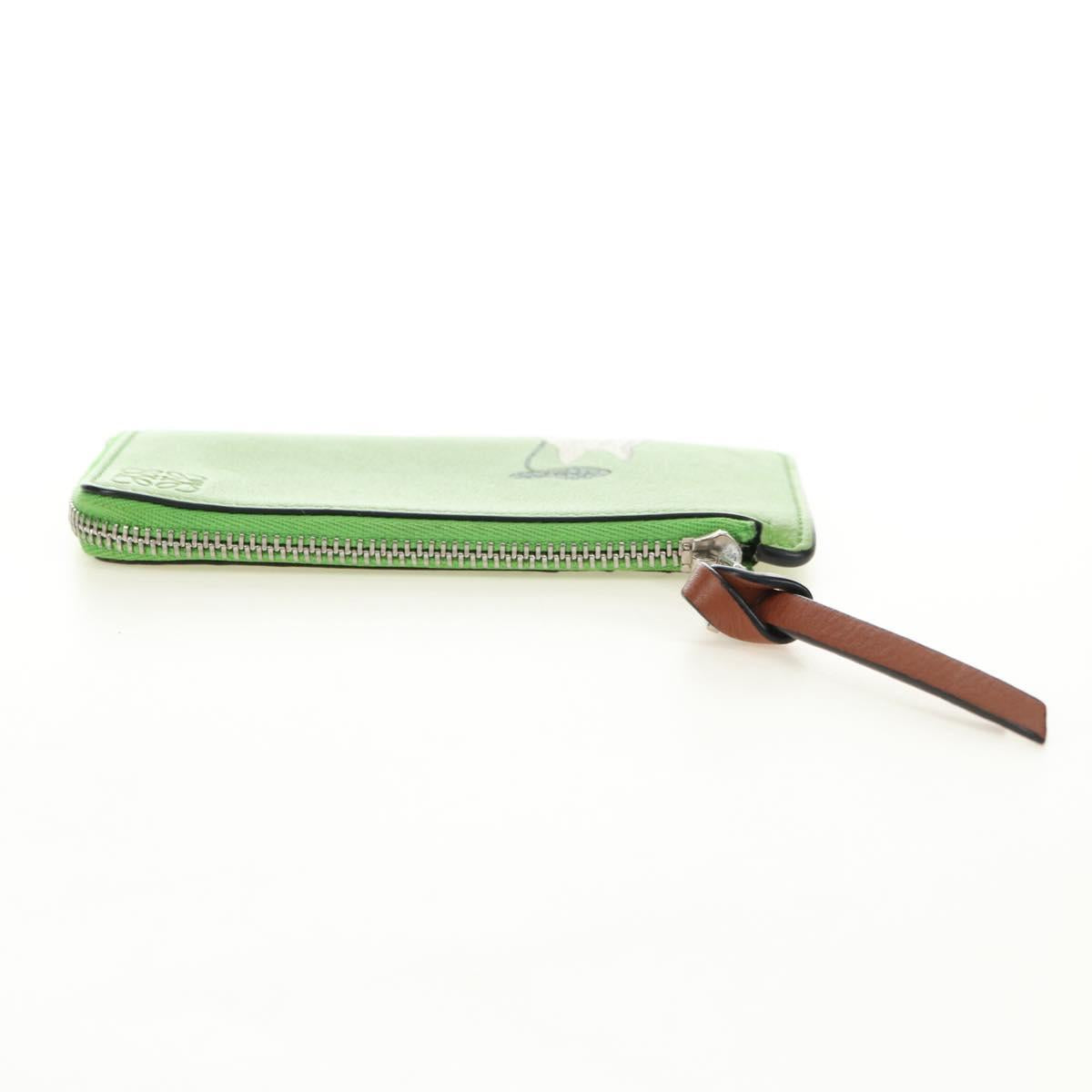 LOEWE Fragment Case My Neighbor Totoro Leather Green Silver Auth 181483SM
