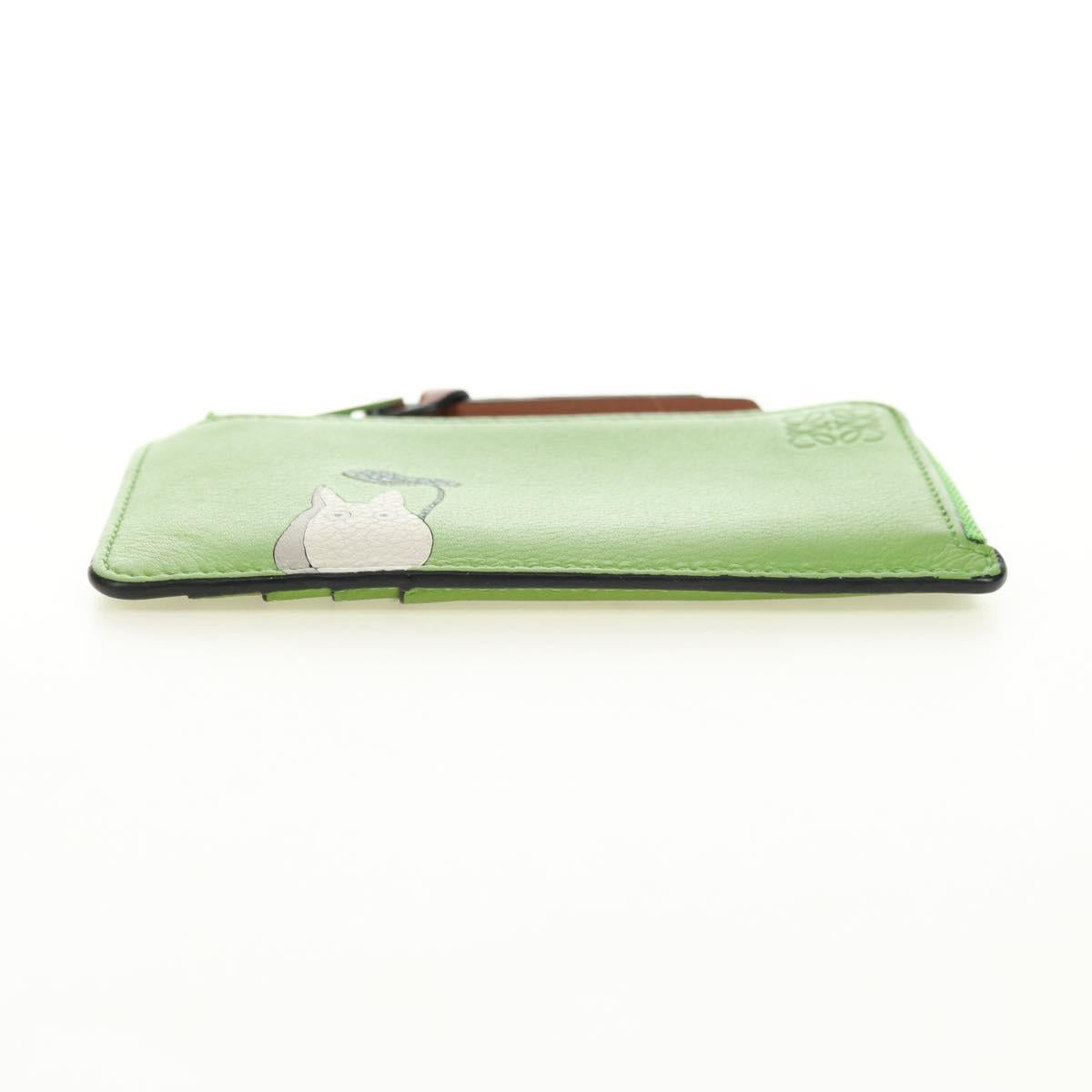 LOEWE Fragment Case My Neighbor Totoro Leather Green Silver Auth 181483SM