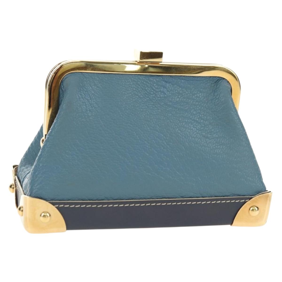 LOUIS VUITTON Suhari Porte Monnaie Viennois Coin Purse Blue M91833 Auth 181485V