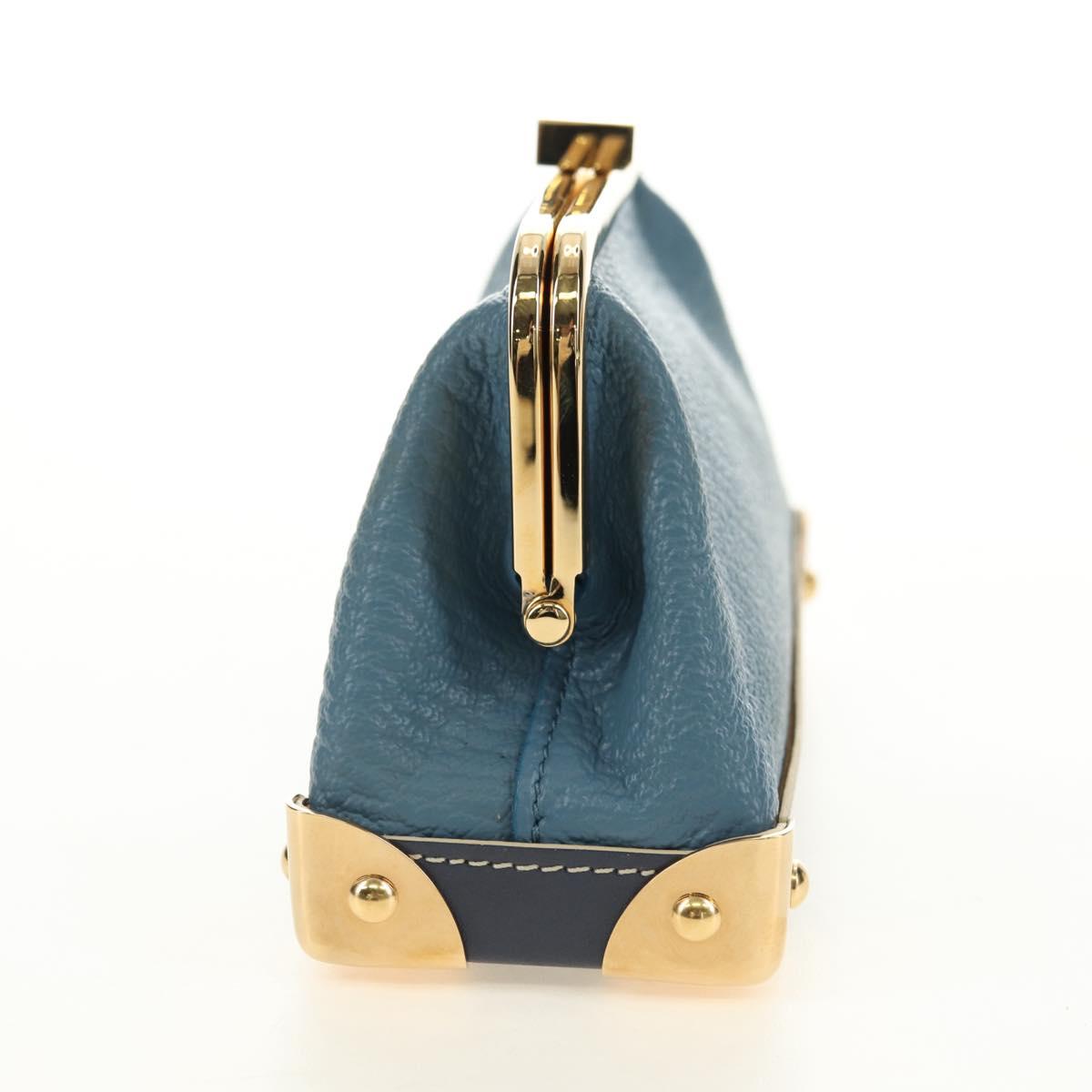 LOUIS VUITTON Suhari Porte Monnaie Viennois Coin Purse Blue M91833 Auth 181485V