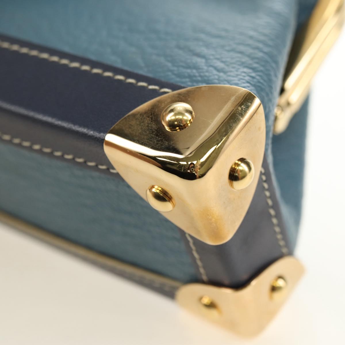 LOUIS VUITTON Suhari Porte Monnaie Viennois Coin Purse Blue M91833 Auth 181485V