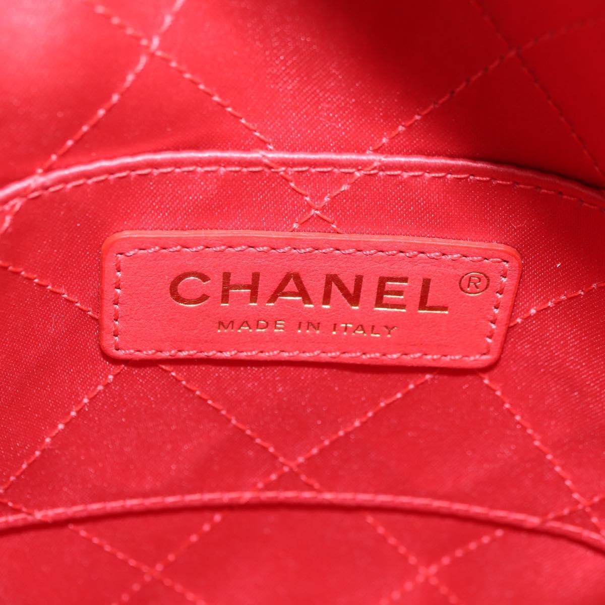 CHANEL Chain Matelasse Shoulder Bag Lamb Skin Pink Gold CC Auth 181486SAM