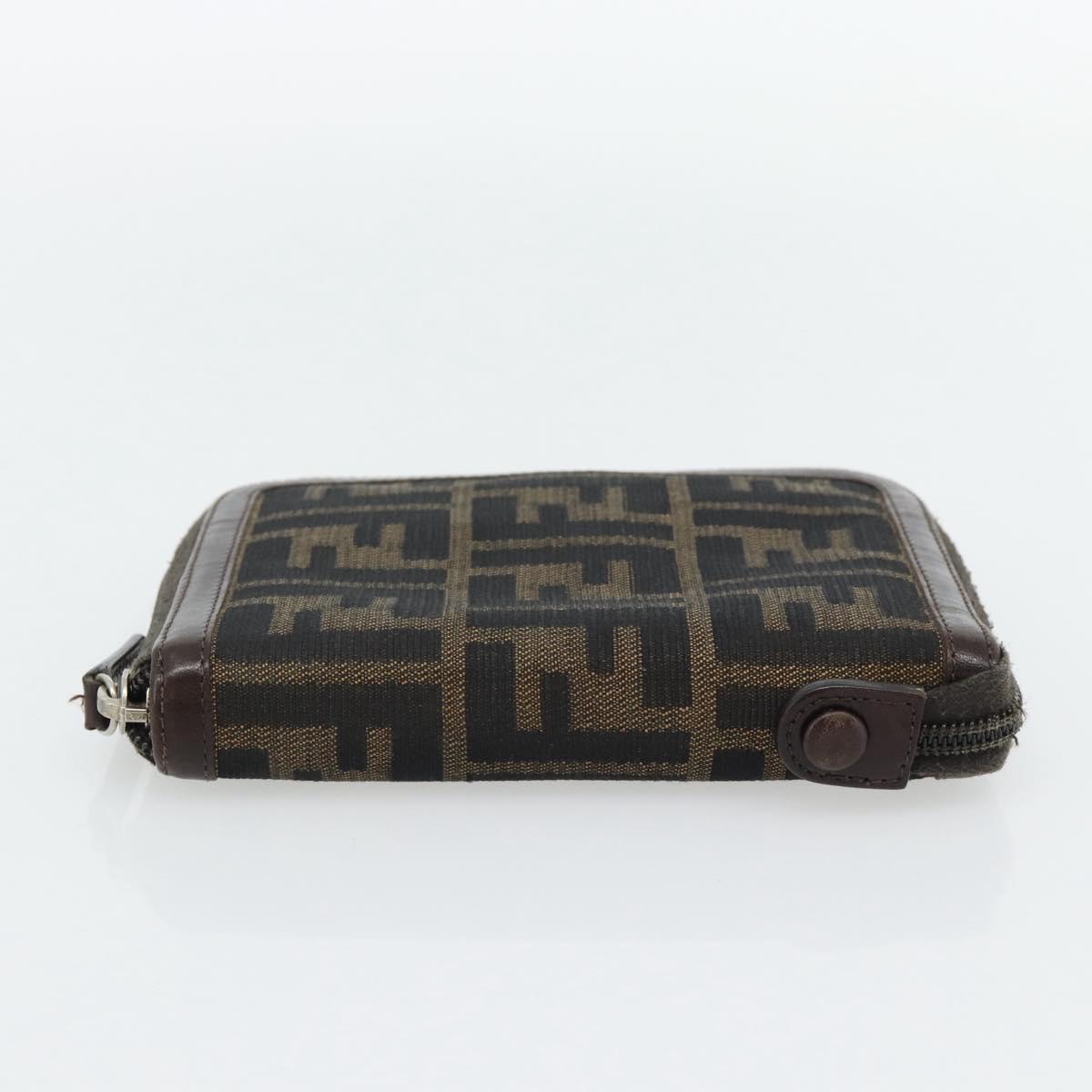 FENDI Zucca Canvas Day Planner Cover Brown Black Auth 181513A