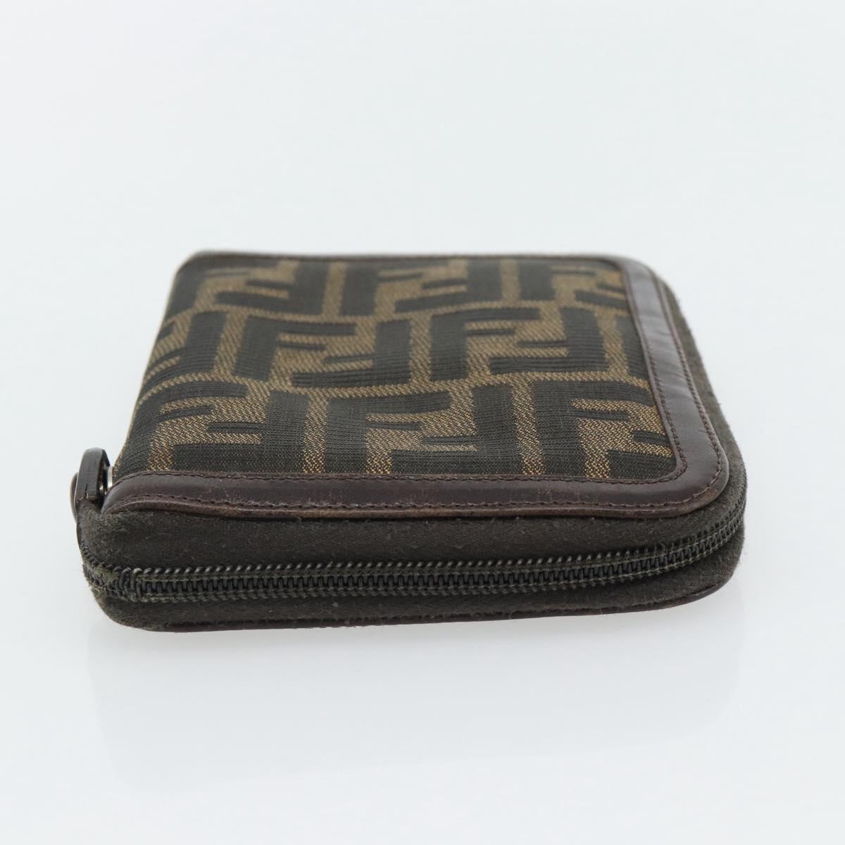 FENDI Zucca Canvas Day Planner Cover Brown Black Auth 181513A