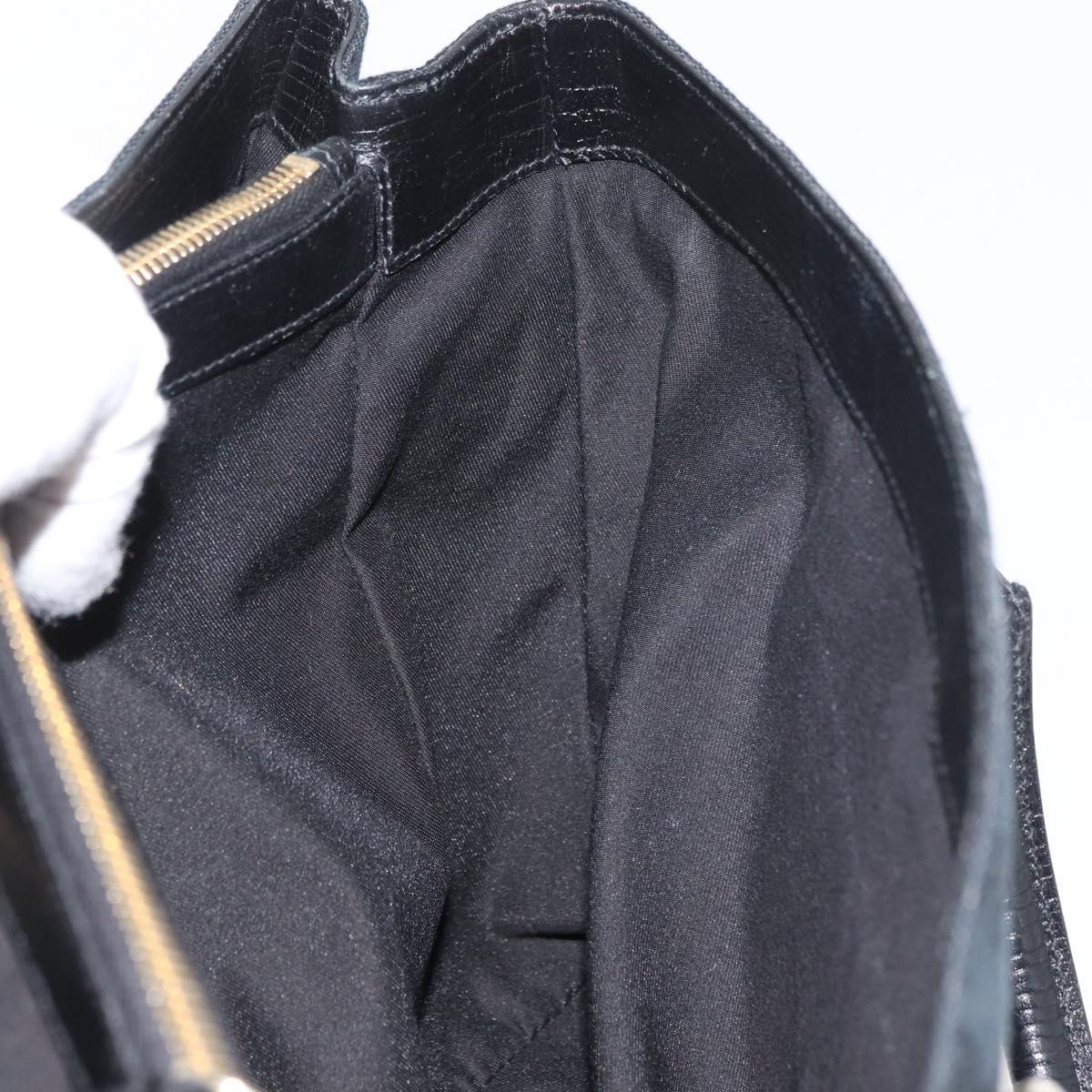 GUCCI GG Canvas Web Sherry Line Hand Bag Black Gold Red 131325 Auth 181528SAV