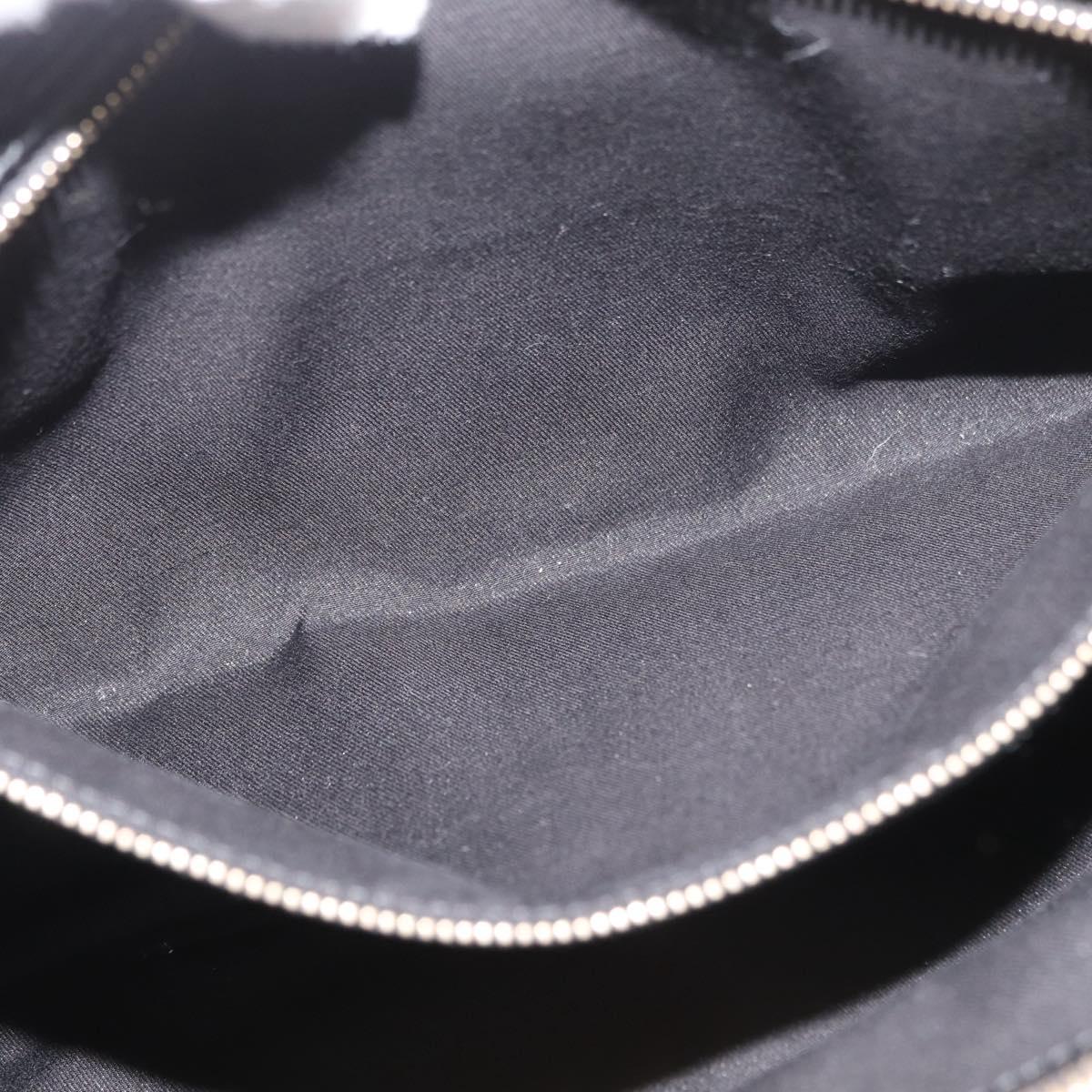 GUCCI GG Canvas Web Sherry Line Hand Bag Black Gold Red 131325 Auth 181528SAV