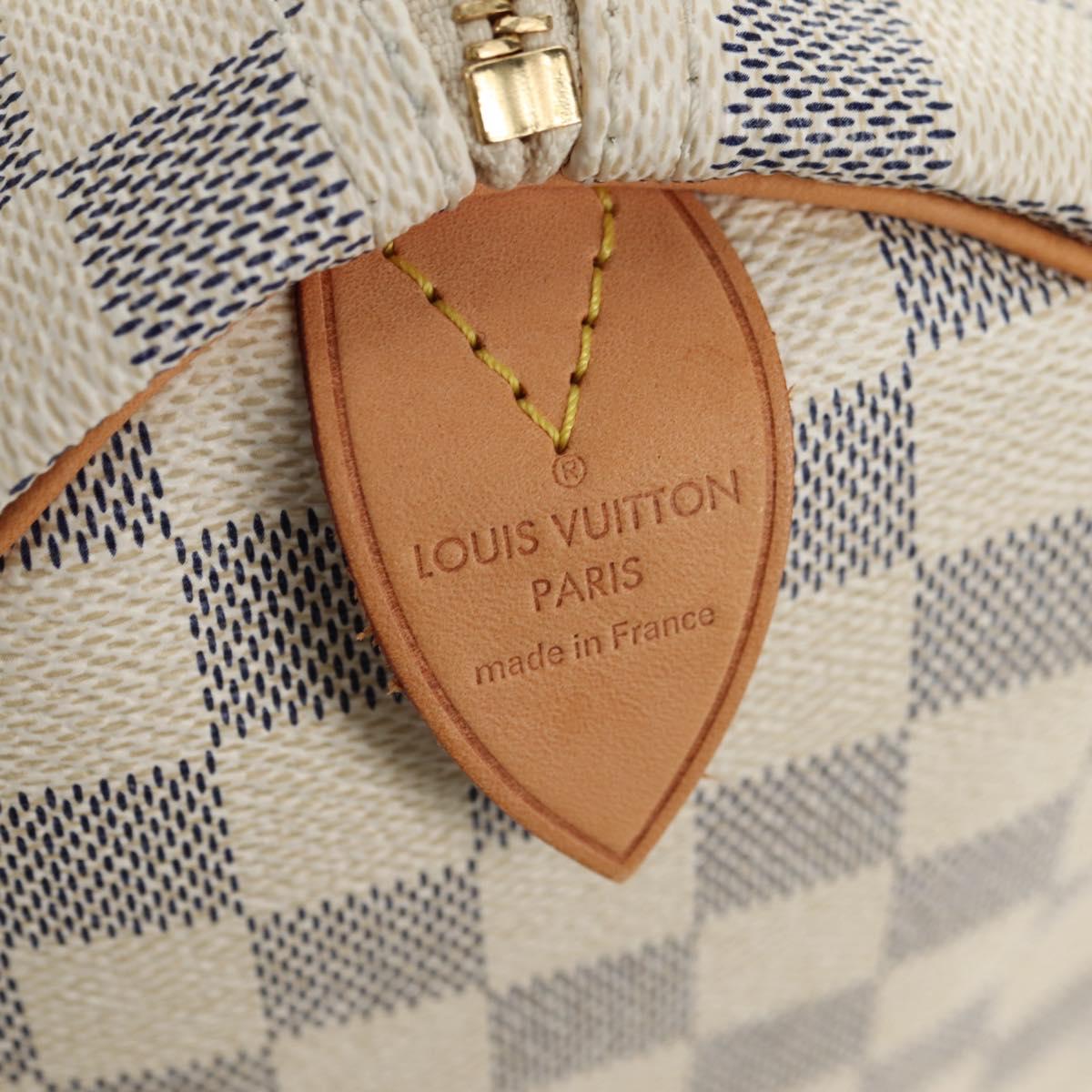 LOUIS VUITTON Damier Azur Speedy 35 Hand Bag N41535 LV Auth 181536SAV