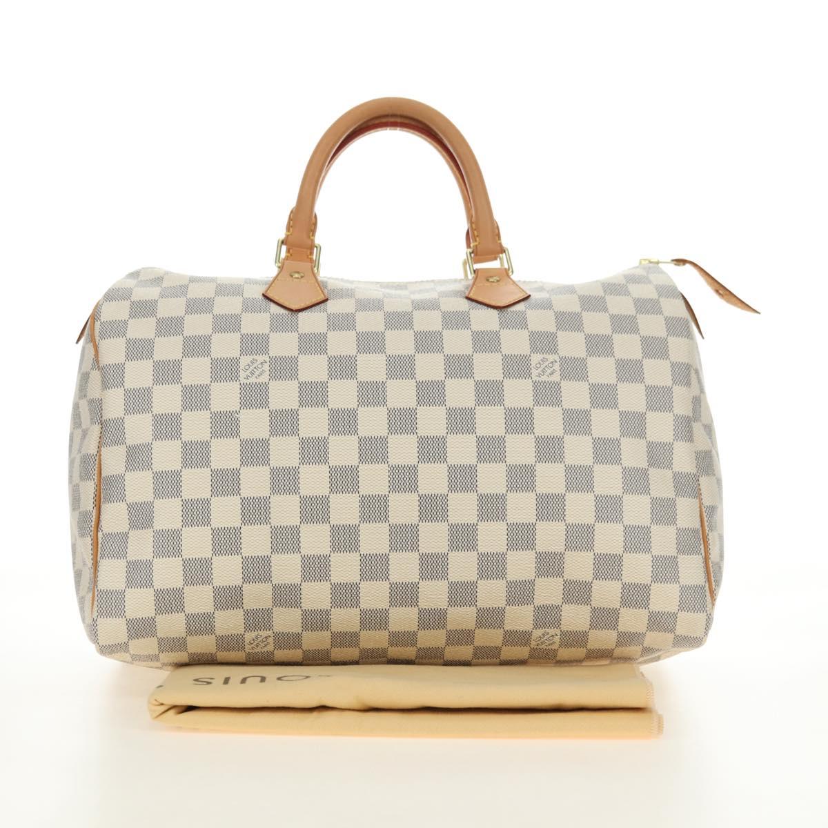 LOUIS VUITTON Damier Azur Speedy 35 Hand Bag N41535 LV Auth 181536SAV