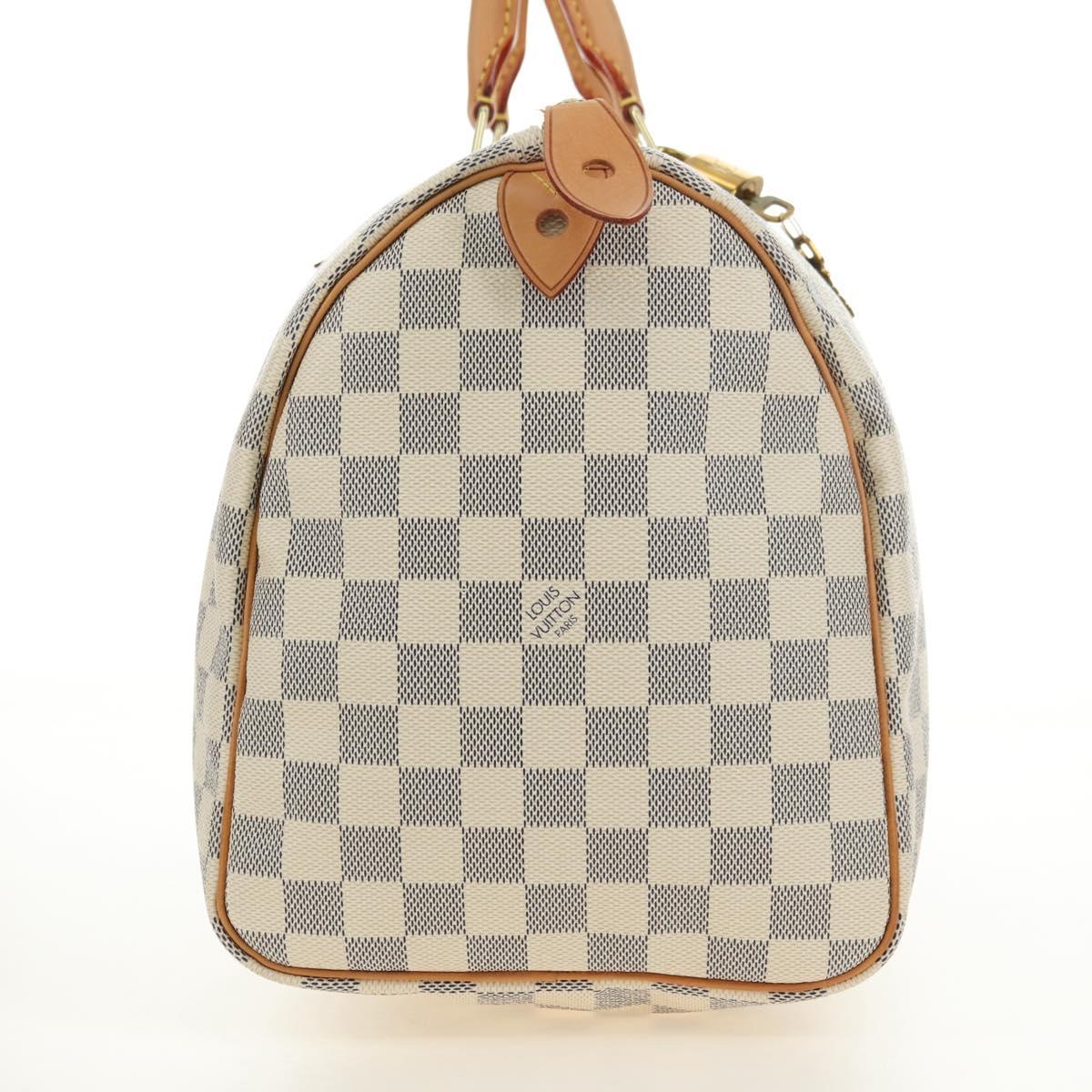 LOUIS VUITTON Damier Azur Speedy 35 Hand Bag N41535 LV Auth 181536SAV