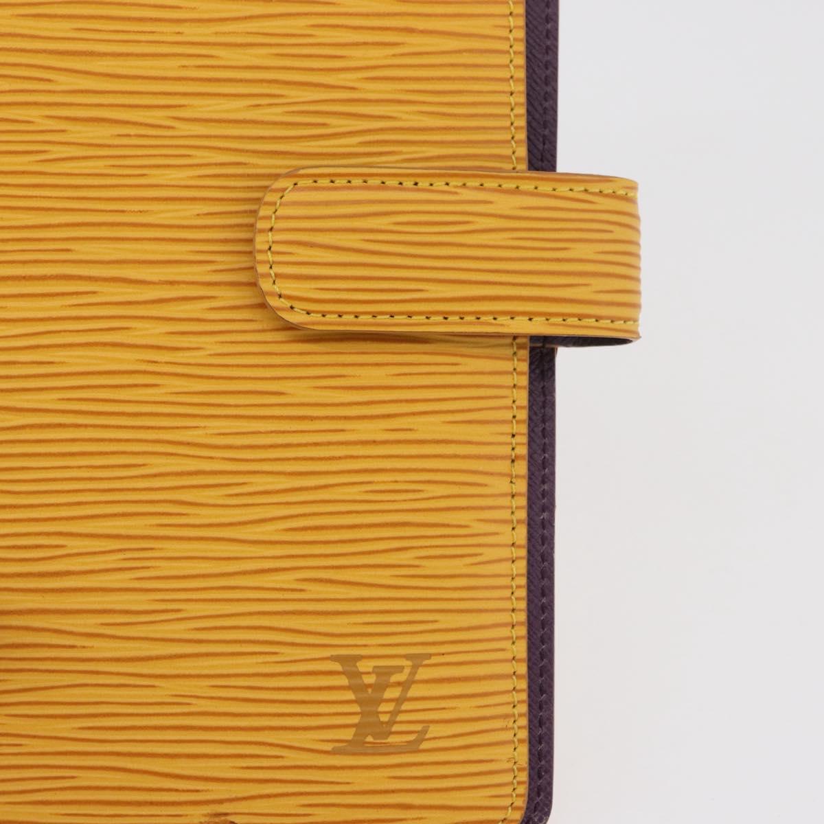 LOUIS VUITTON Epi Agenda MM Day Planner Cover Yellow R20049 LV Auth 181546