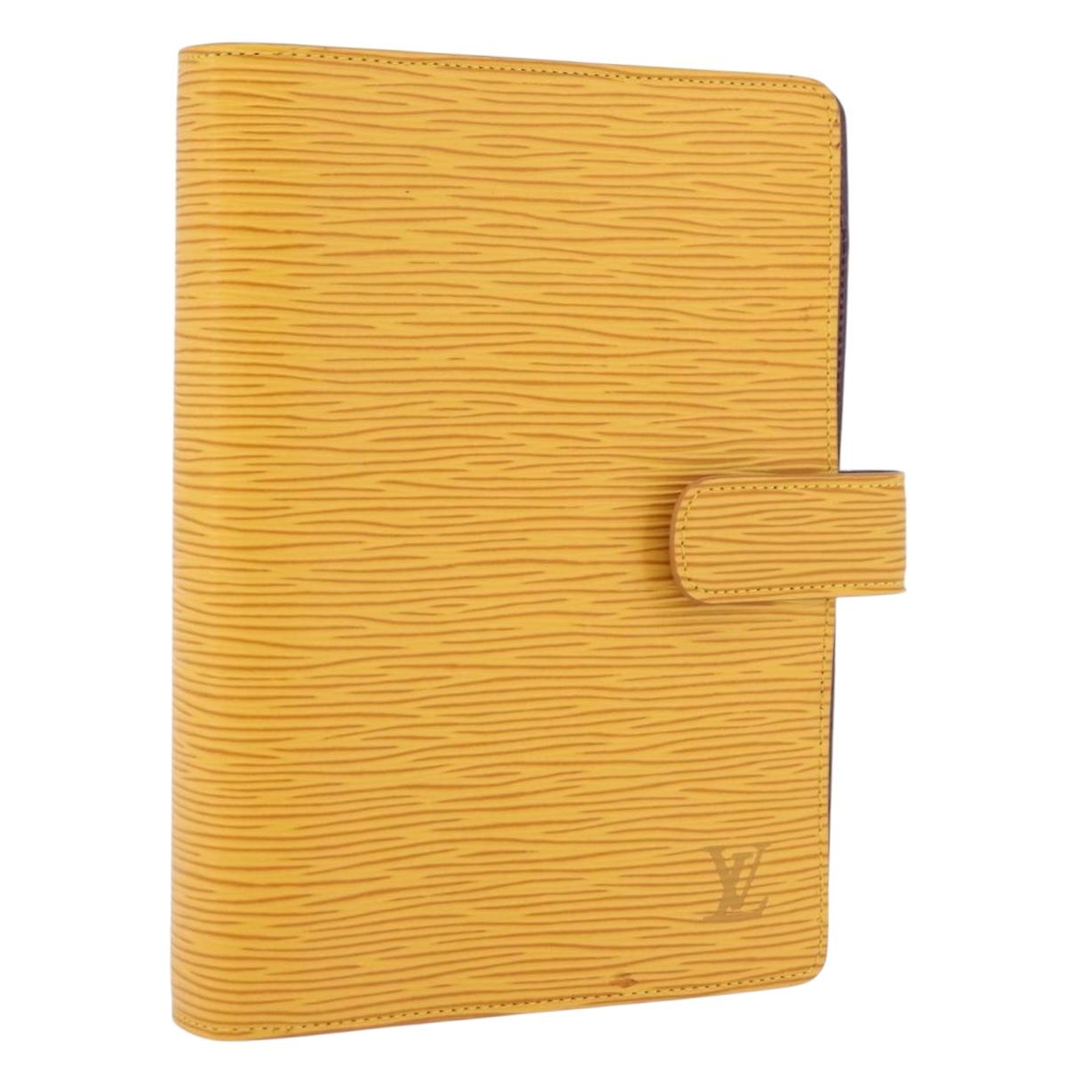 LOUIS VUITTON Epi Agenda MM Day Planner Cover Yellow R20049 LV Auth 181546