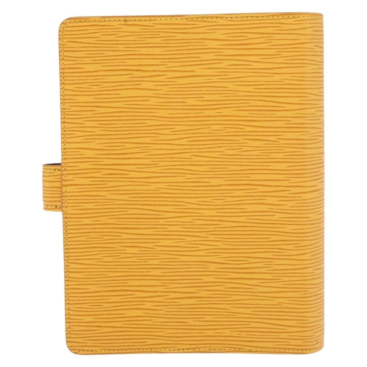 LOUIS VUITTON Epi Agenda MM Day Planner Cover Yellow R20049 LV Auth 181546