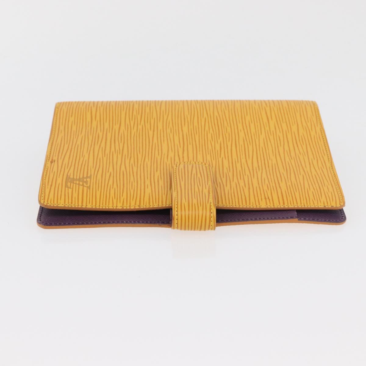 LOUIS VUITTON Epi Agenda MM Day Planner Cover Yellow R20049 LV Auth 181546