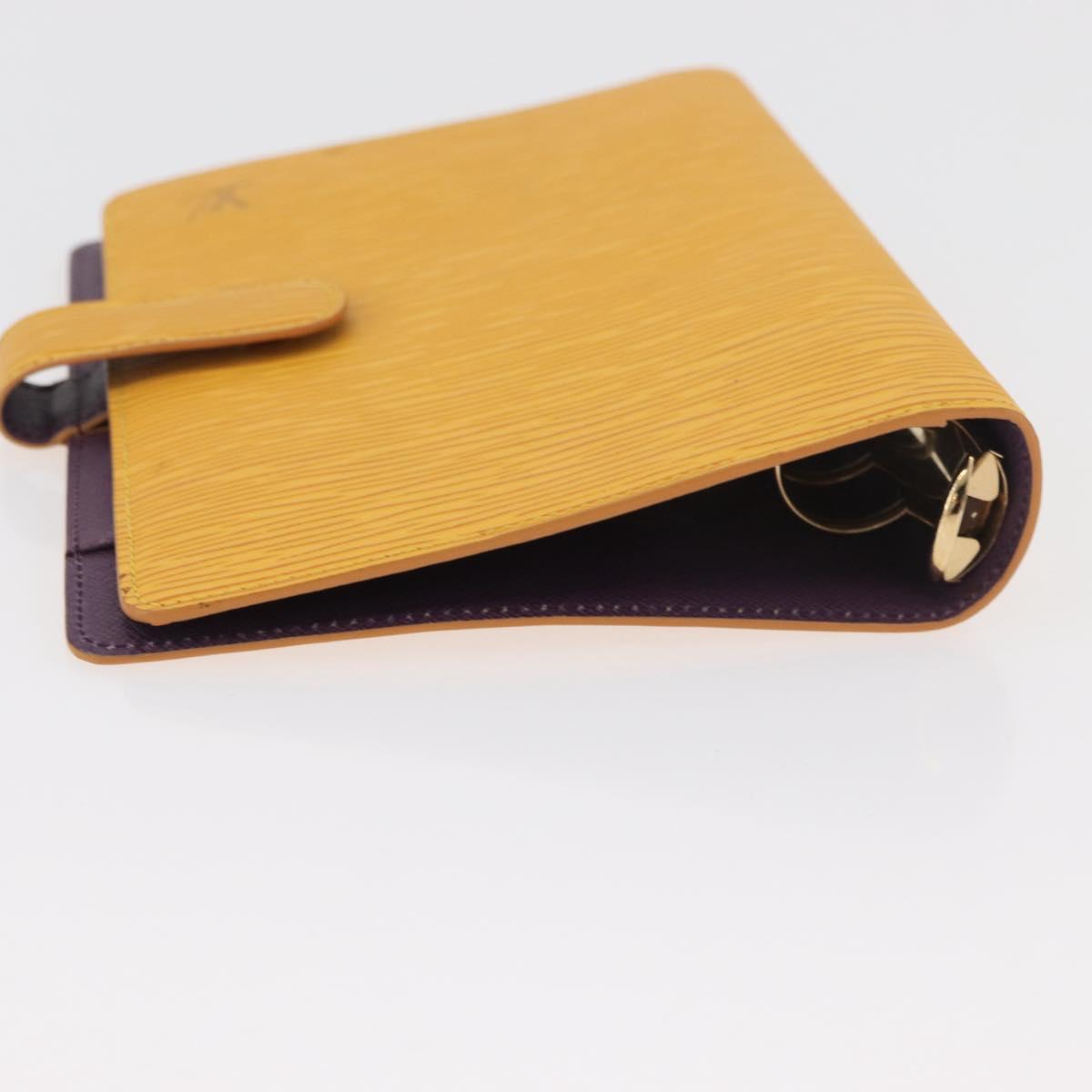 LOUIS VUITTON Epi Agenda MM Day Planner Cover Yellow R20049 LV Auth 181546