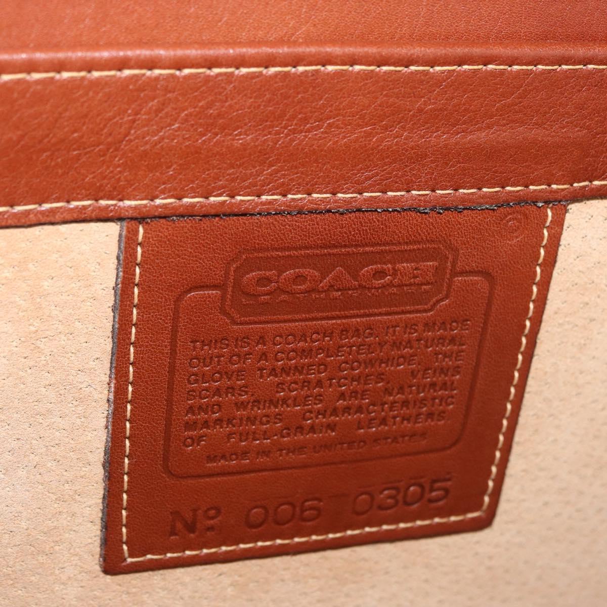 Coach Trunk Leather Brown Gold Auth 181552A
