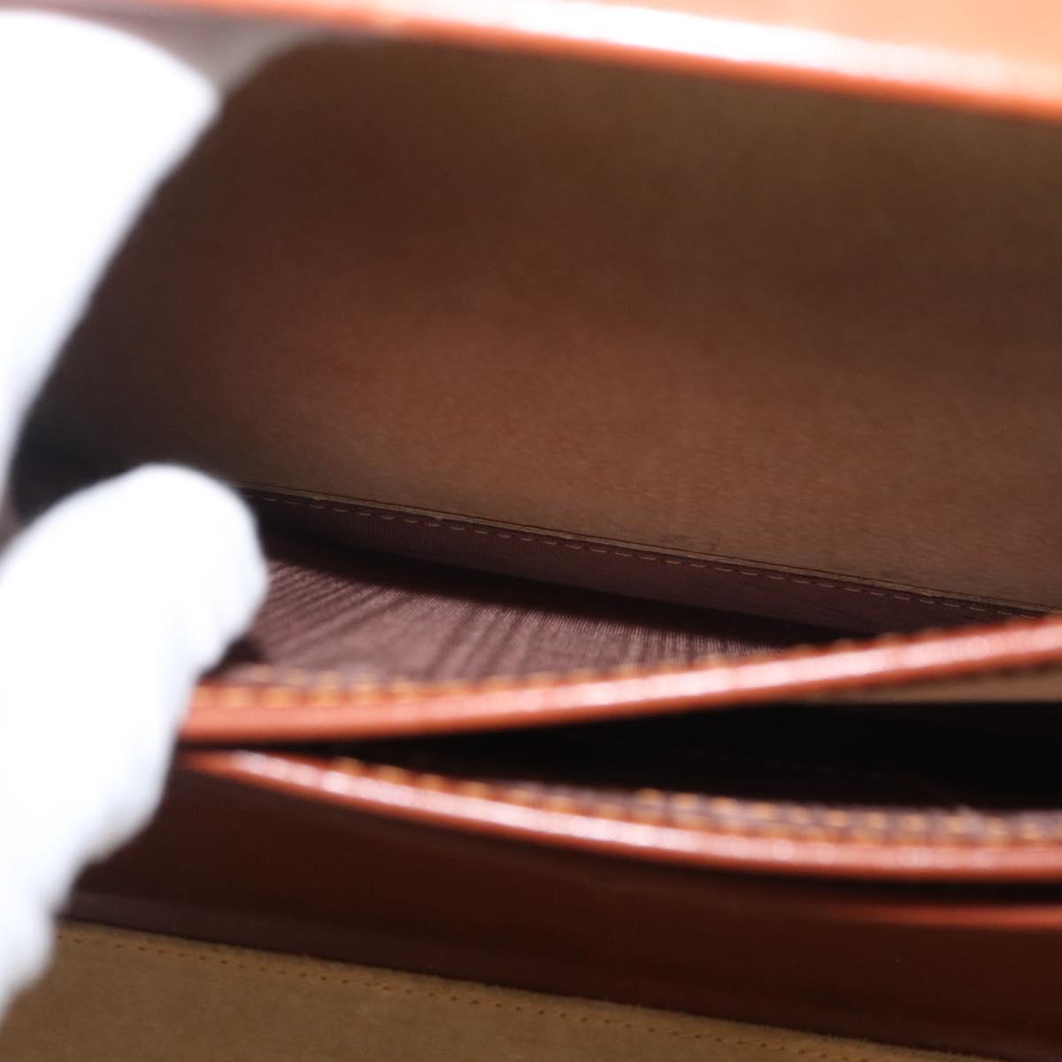 Coach Trunk Leather Brown Gold Auth 181552A