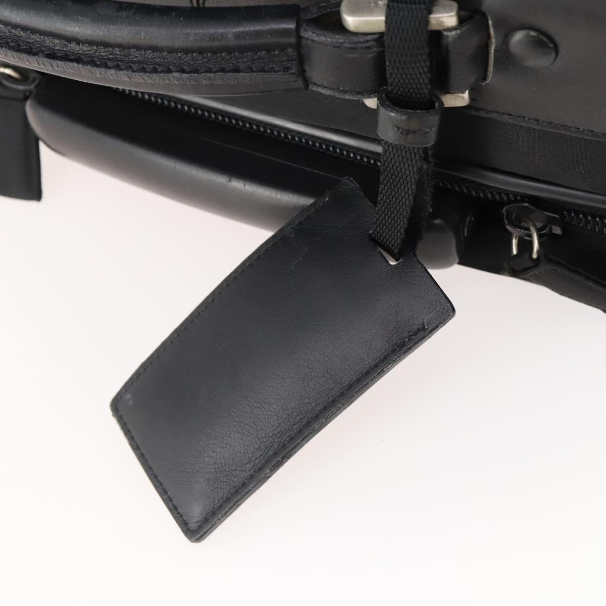 PRADA Suitcase Nylon Black Silver Auth 181553A
