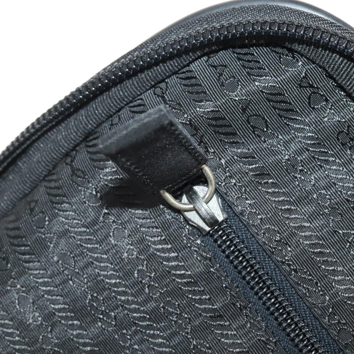 PRADA Suitcase Nylon Black Silver Auth 181553A
