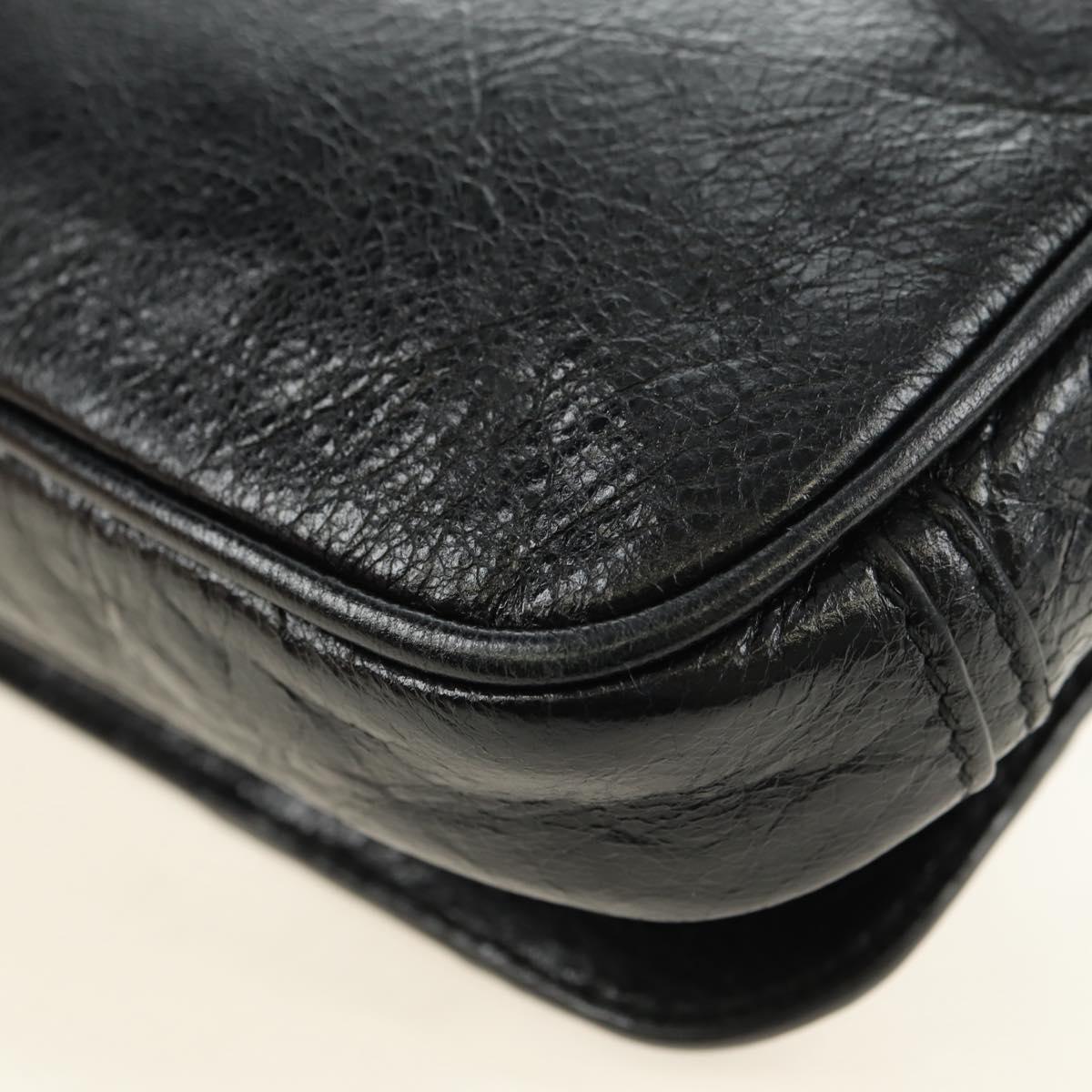 BALENCIAGA Le Cagole Shoulder Bag Leather Black Silver 781911 Auth 181560SAM