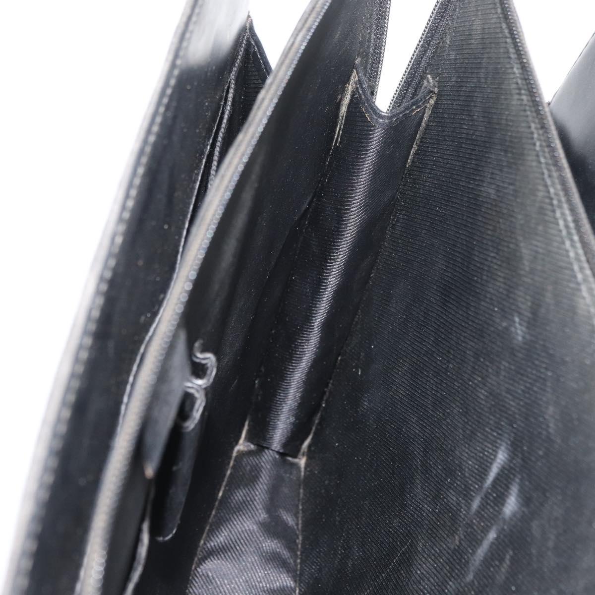 GUCCI GG Canvas Hand Bag Black Silver Auth 181578