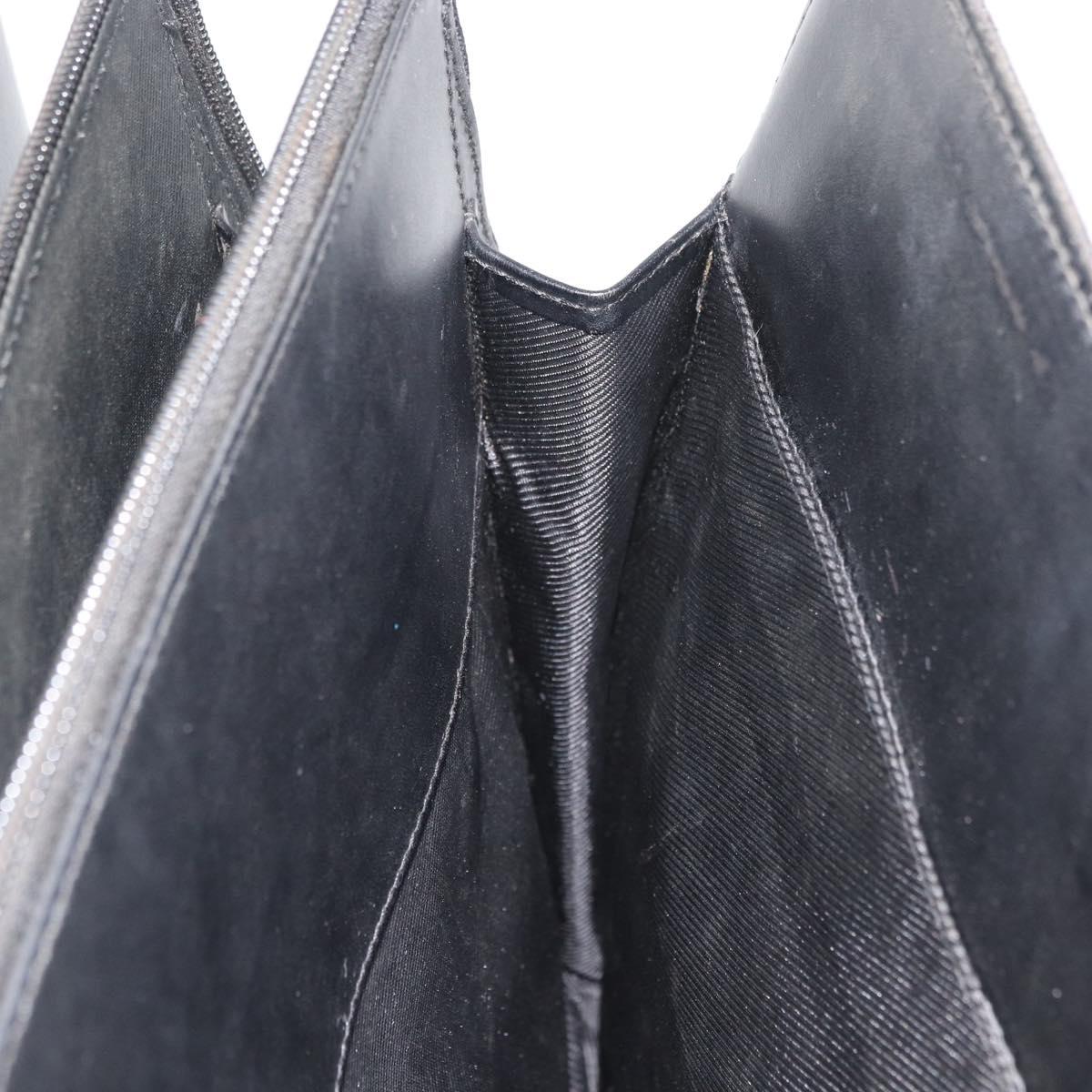 GUCCI GG Canvas Hand Bag Black Silver Auth 181578