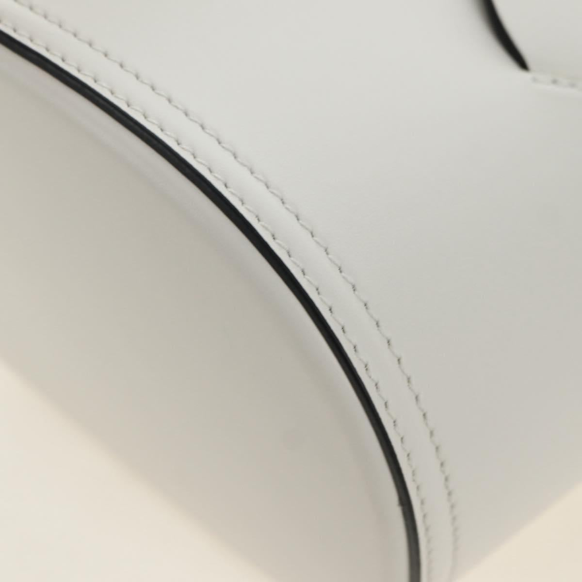 PRADA Shoulder Bag Leather White Auth 181616SM