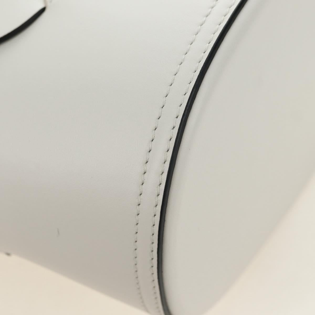 PRADA Shoulder Bag Leather White Auth 181616SM