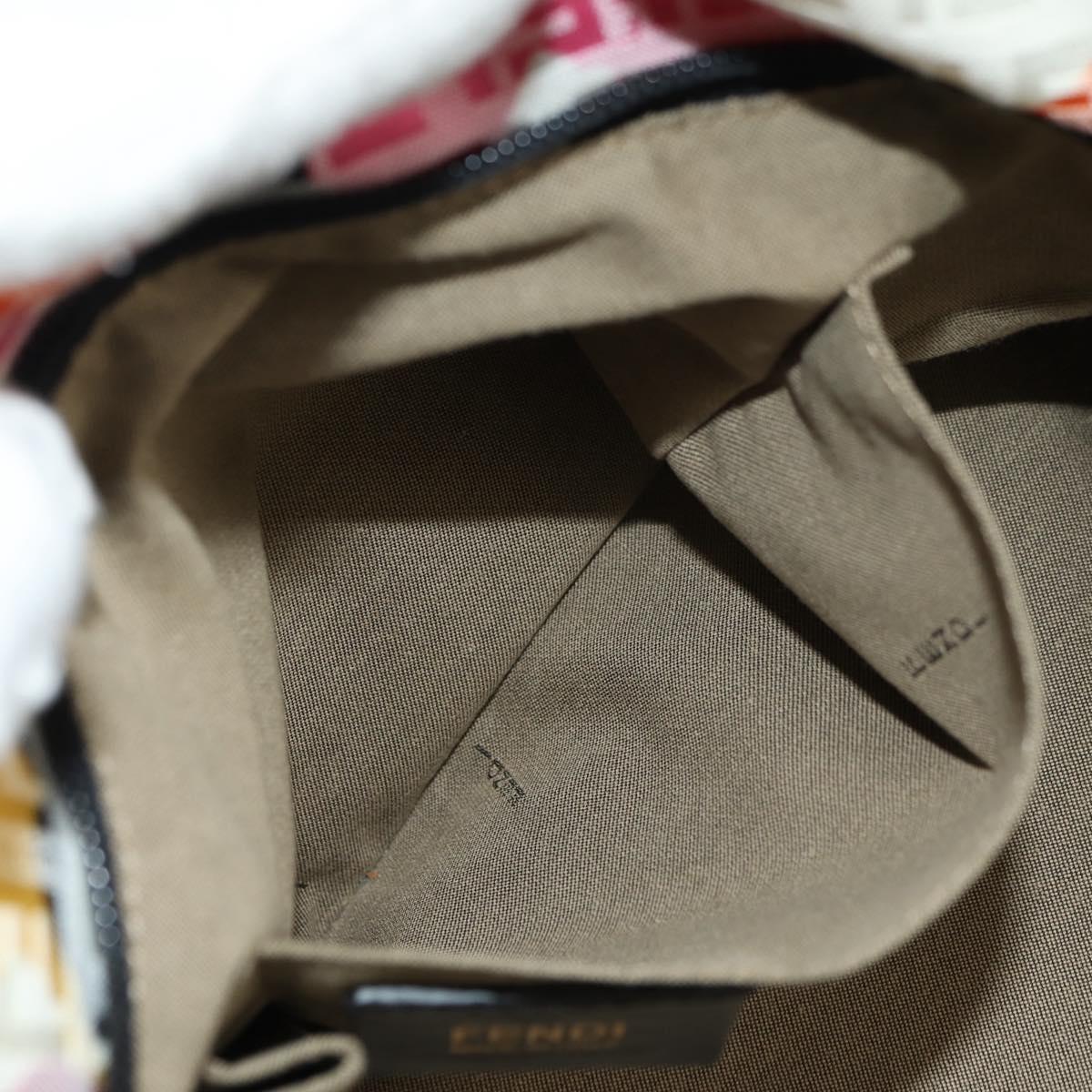 FENDI Zucchino Canvas Tote Bag Multicolor Gold Auth 181617SAV