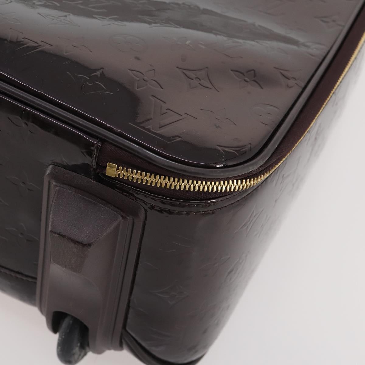 LOUIS VUITTON Monogram Vernis Pegas 45 Suitcase Amarante M91277 LV Auth 181626A