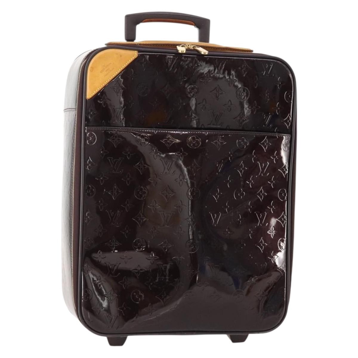 LOUIS VUITTON Monogram Vernis Pegas 45 Suitcase Amarante M91277 LV Auth 181626A