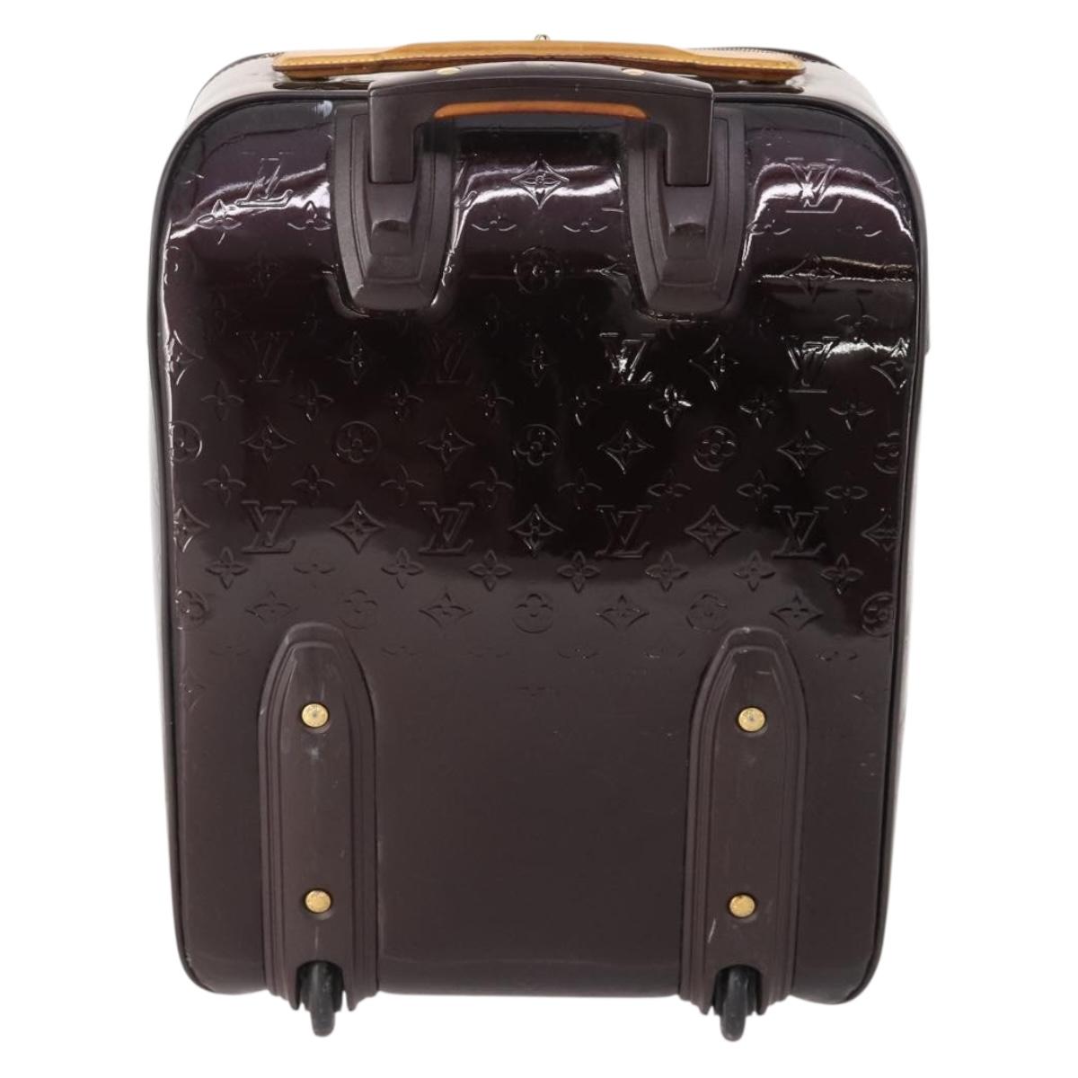 LOUIS VUITTON Monogram Vernis Pegas 45 Suitcase Amarante M91277 LV Auth 181626A