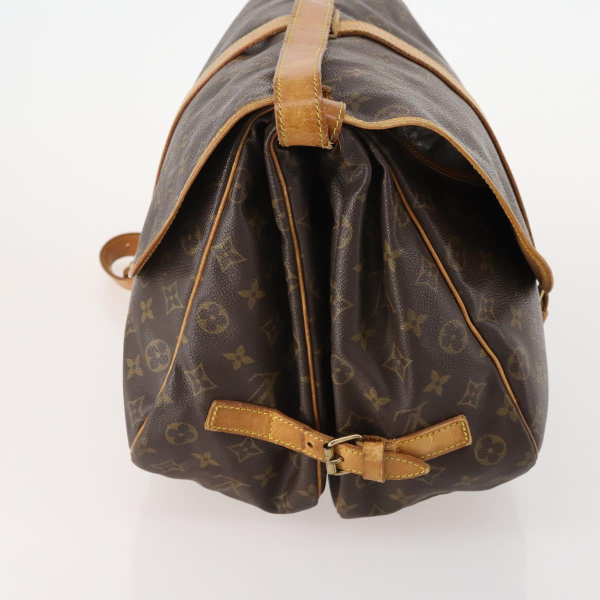 LOUIS VUITTON Monogram Saumur 35 Shoulder Bag M42254 LV Auth 181650