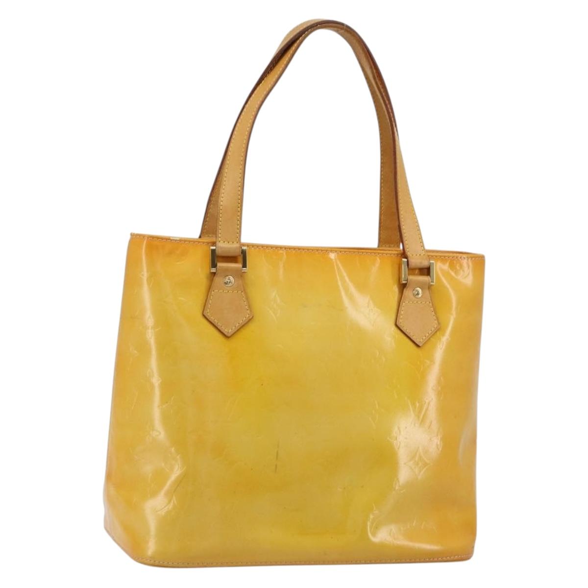 LOUIS VUITTON Monogram Vernis Houston Hand Bag Gris M91053 LV Auth 181652