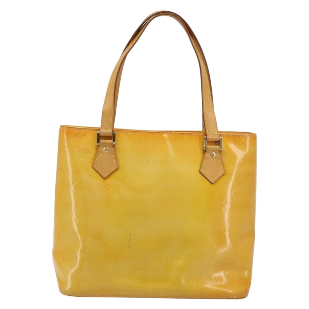 LOUIS VUITTON Monogram Vernis Houston Hand Bag Gris M91053 LV Auth 181652