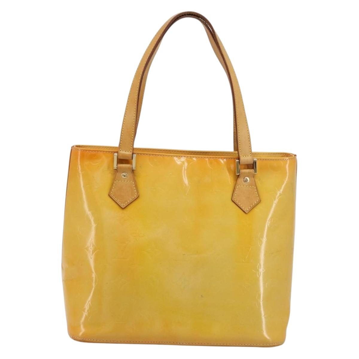 LOUIS VUITTON Monogram Vernis Houston Hand Bag Gris M91053 LV Auth 181652