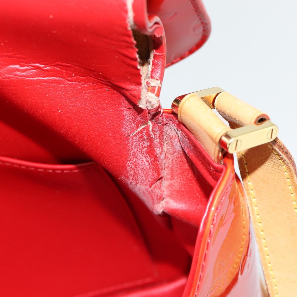 LOUIS VUITTON Monogram Vernis Thompson Street Bag Red Rouge M91094 Auth 181657