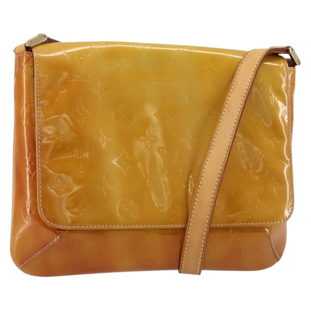 LOUIS VUITTON Monogram Vernis Thompson Street Bag Beige M91301 LV Auth 181659