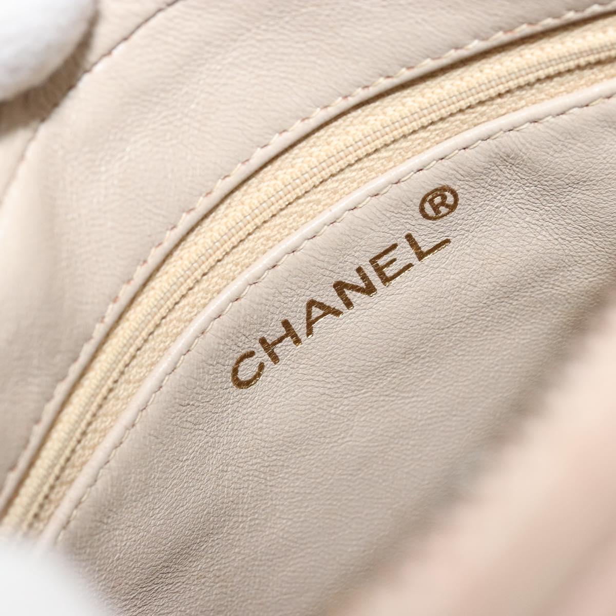 CHANEL Matelasse Chain Shoulder Bag Lamb Skin Pink Gold CC Auth 181663A