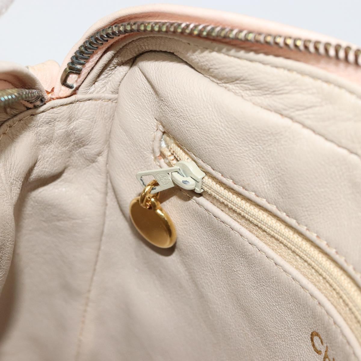 CHANEL Matelasse Chain Shoulder Bag Lamb Skin Pink Gold CC Auth 181663A