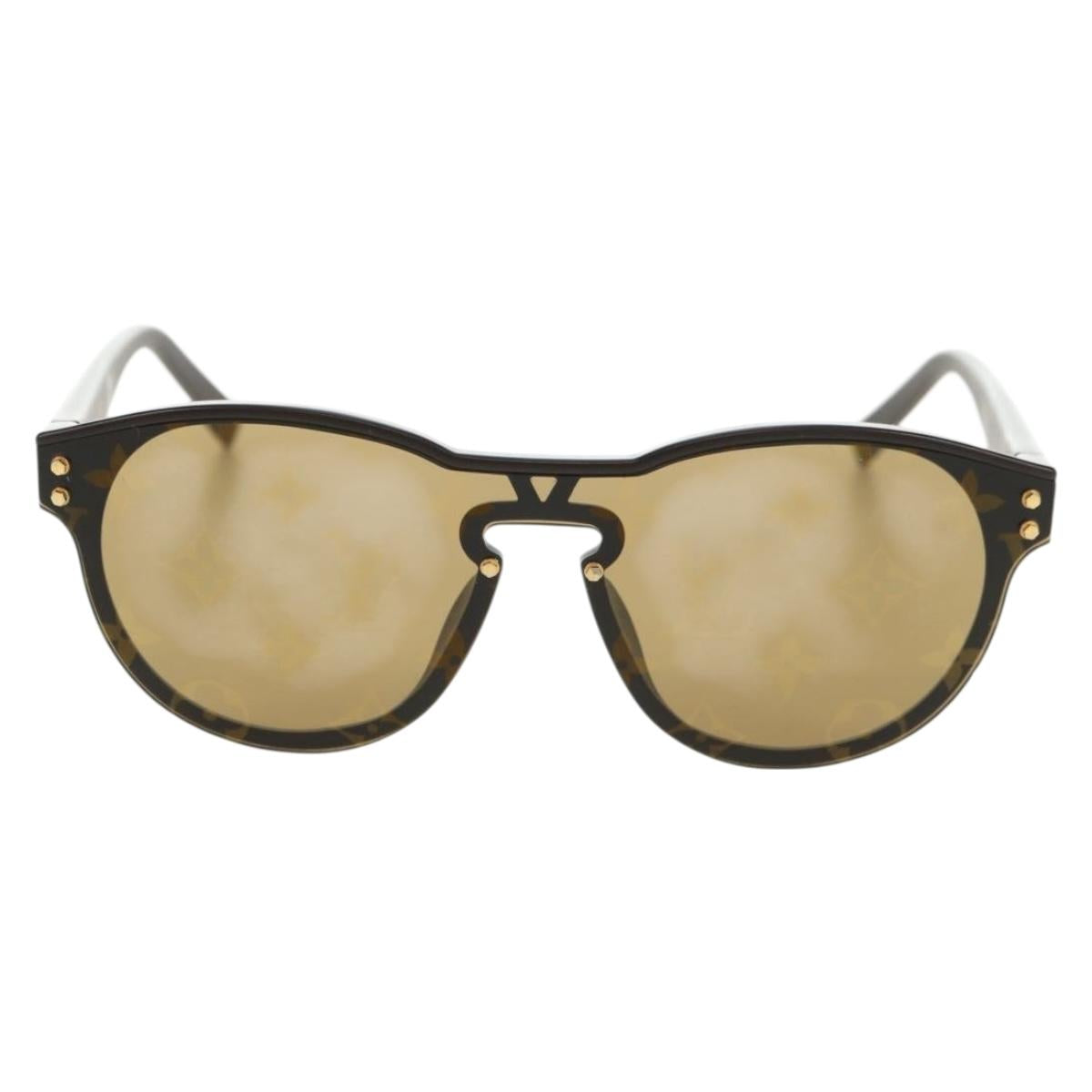 LOUIS VUITTON Monogram LV Waimea Round Sunglasses plastic Brown Auth 181664SAM