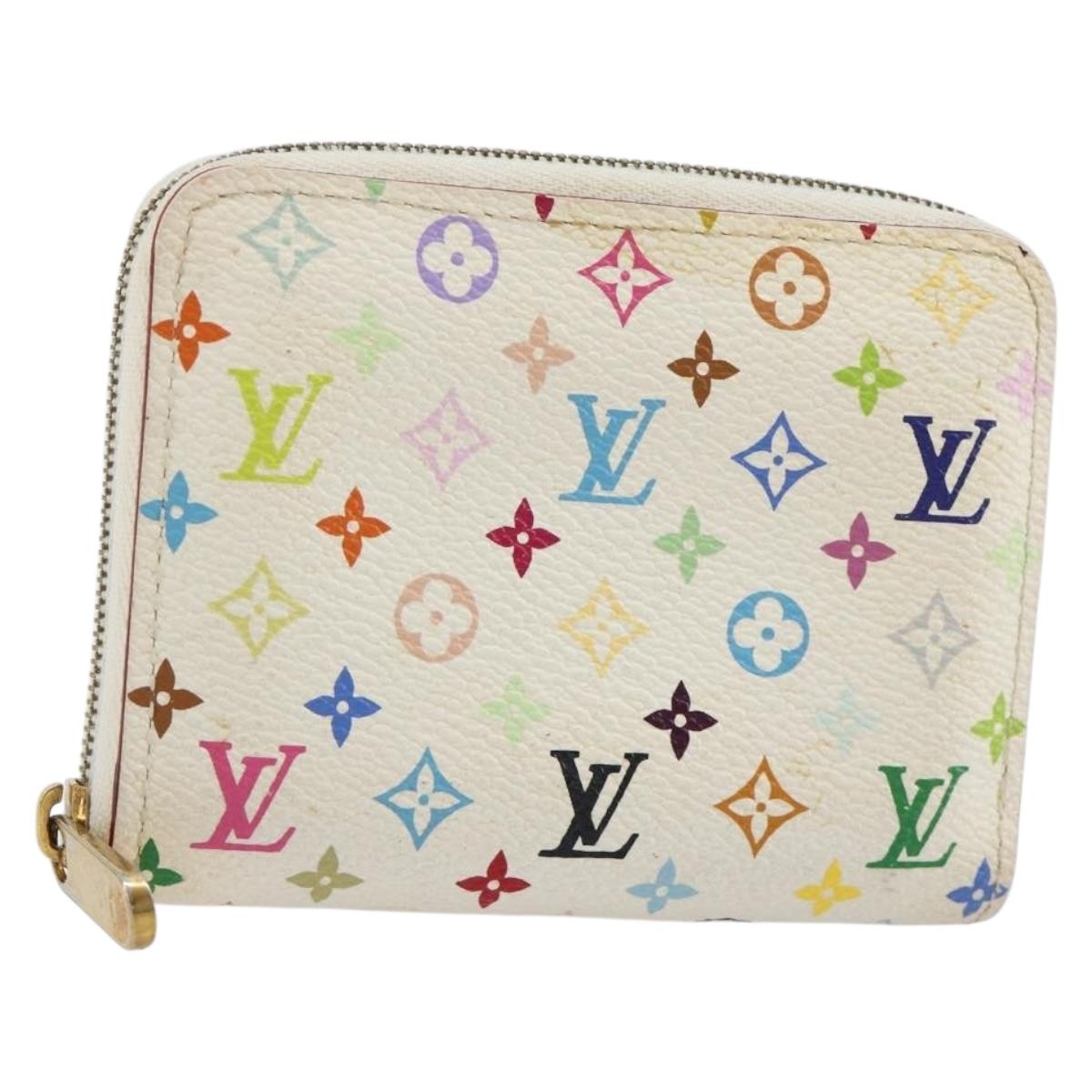 LOUIS VUITTON Monogram Multicolor Zippy Coin Purse White M93741 LV Auth 181665A