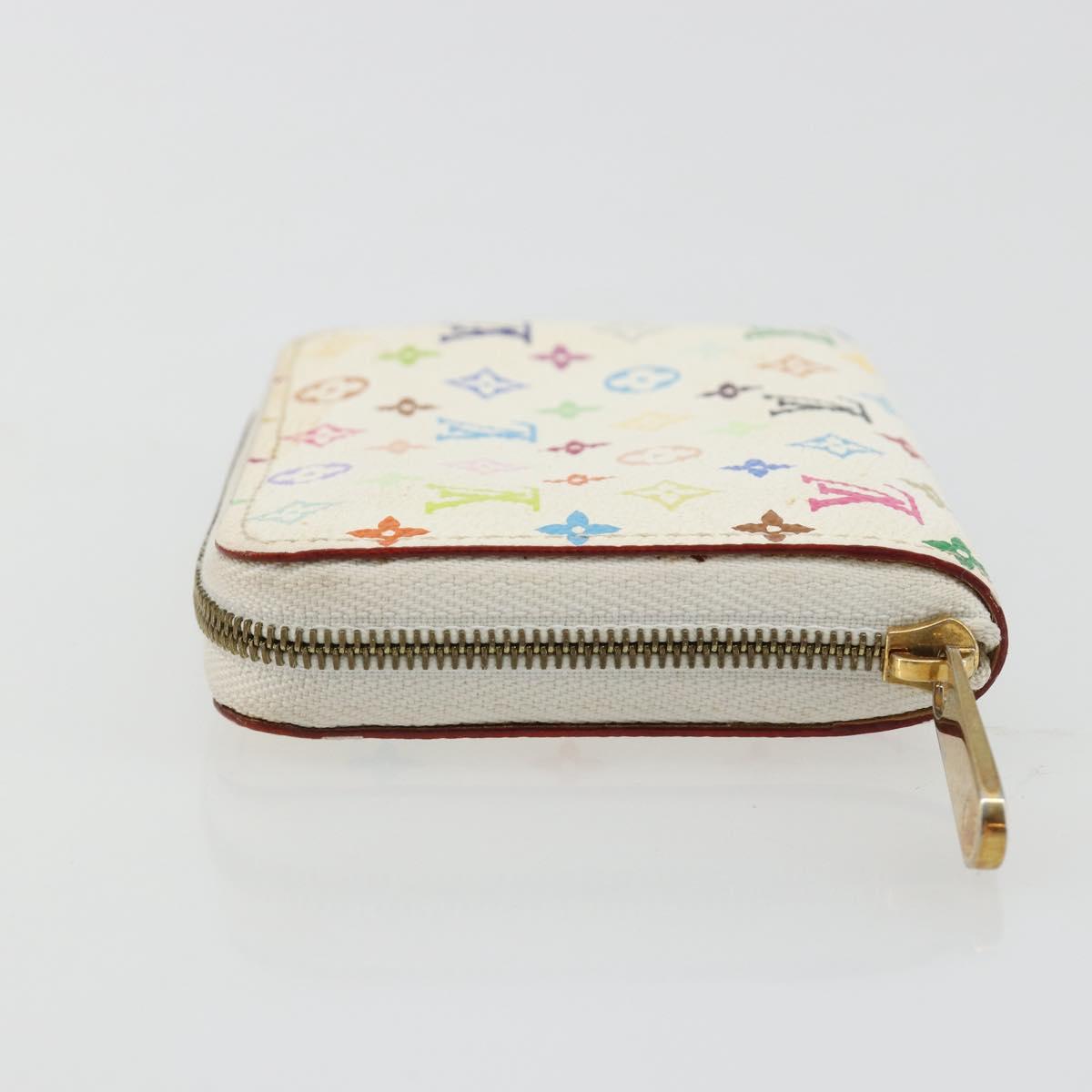 LOUIS VUITTON Monogram Multicolor Zippy Coin Purse White M93741 LV Auth 181665A