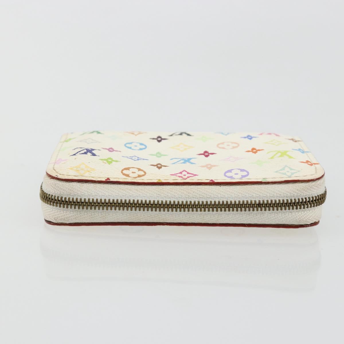 LOUIS VUITTON Monogram Multicolor Zippy Coin Purse White M93741 LV Auth 181665A