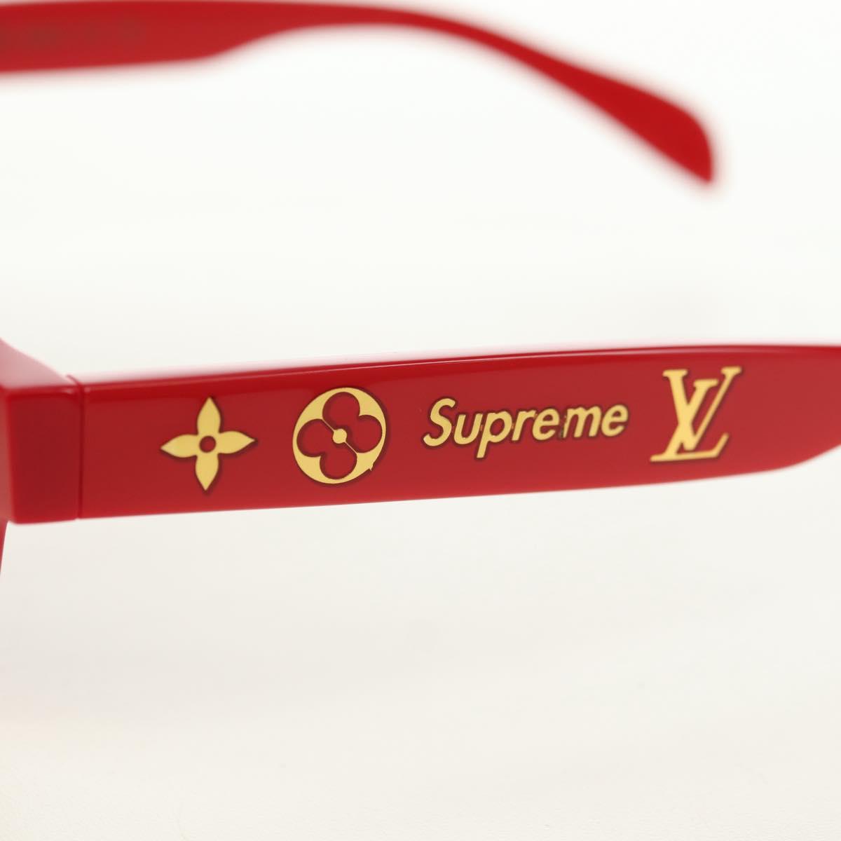 LOUIS VUITTON Supreme collaboration Sunglasses plastic Red Z0989E Auth 181672SM