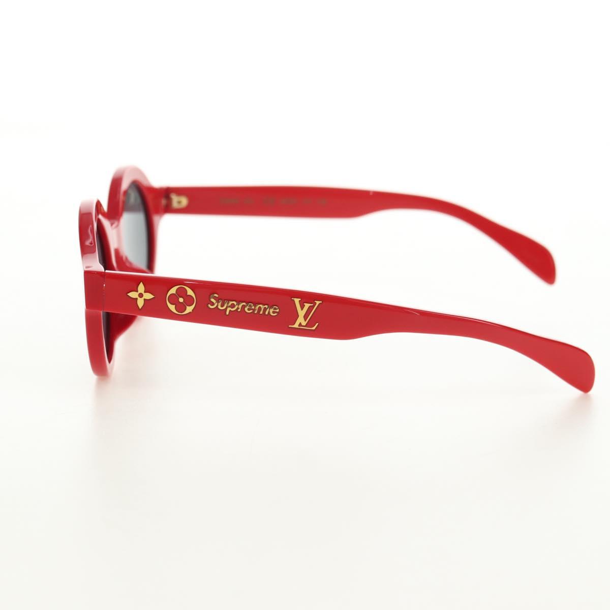 LOUIS VUITTON Supreme collaboration Sunglasses plastic Red Z0989E Auth 181672SM