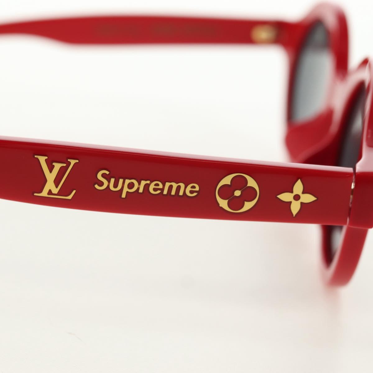 LOUIS VUITTON Supreme collaboration Sunglasses plastic Red Z0989E Auth 181672SM