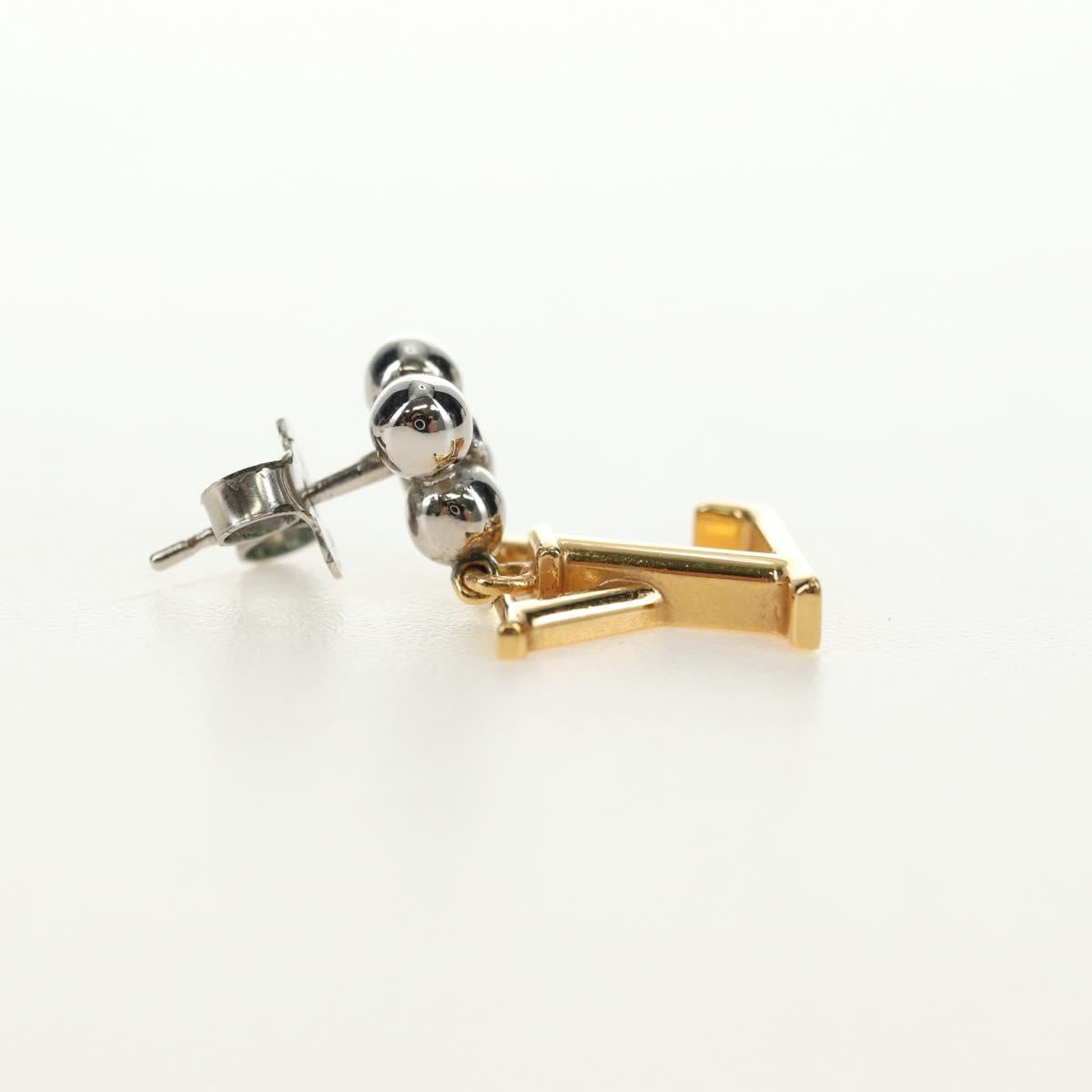 LOUIS VUITTON Pierce LV Iconic Flower Earring Gold Tone M01287 LV Auth 181684M