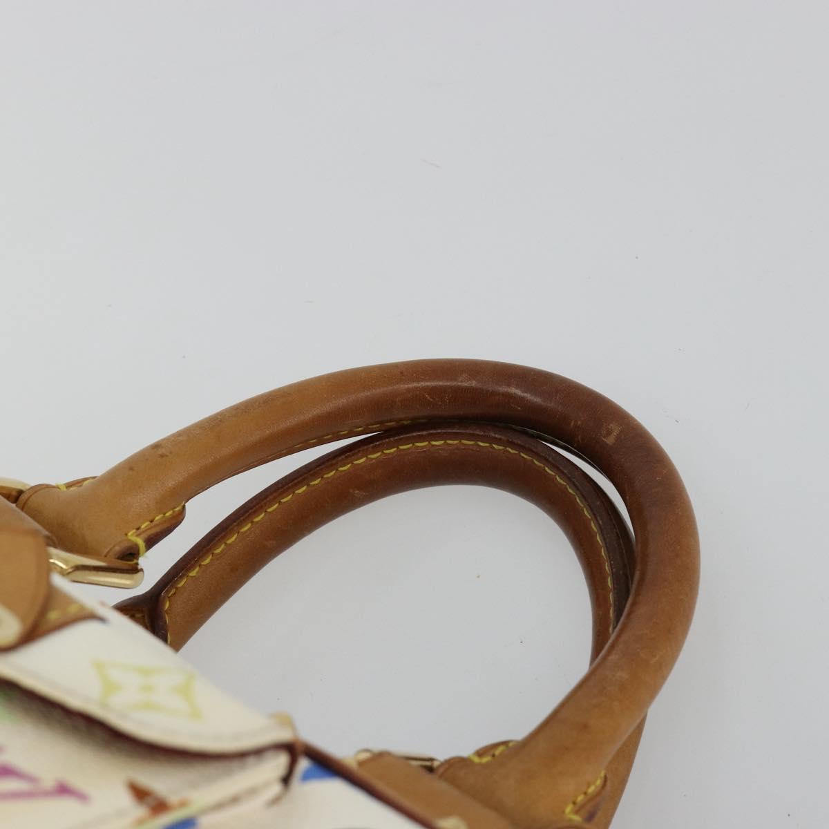 LOUIS VUITTON Monogram Multicolor Speedy 30 Bag White Bron M92643 LV Auth 181700